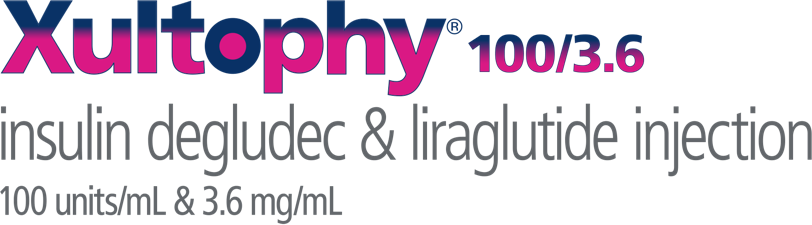 Xultophy® 100/3.6 (insulin degludec and liraglutide) injection 100 U/mL and 3.6 mg/mL logo