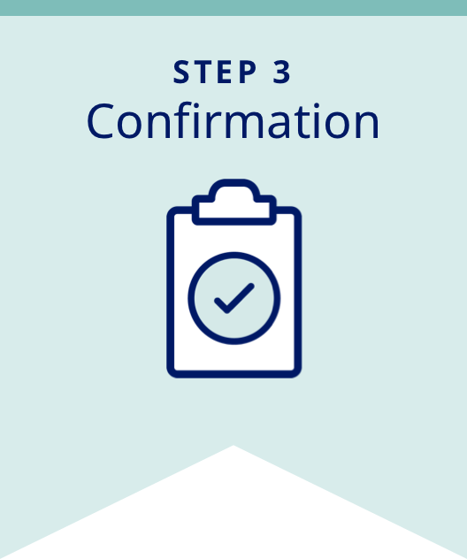 Step 3: Confirmation banner