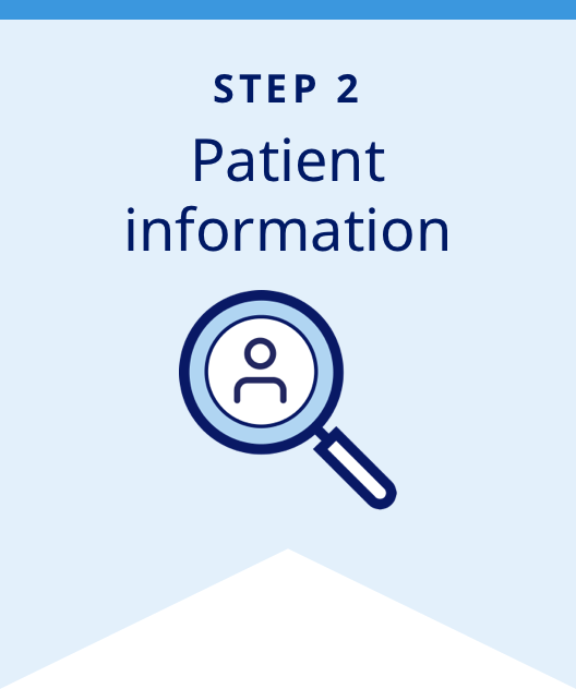 Step 2: Patient information banner