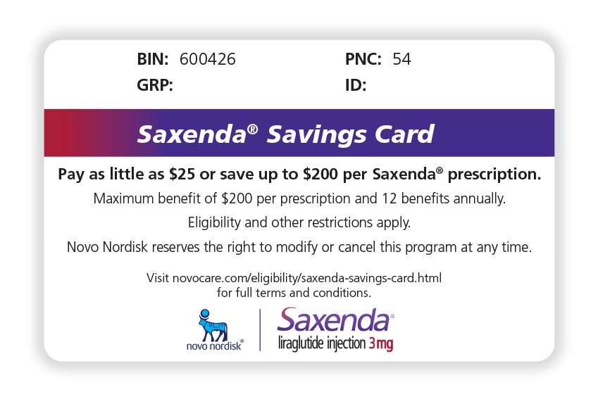 Request savings card