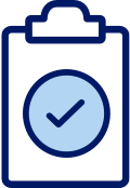 Clipboard with check mark icon