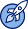 Jumpstart rocket ship icon