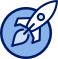 Rocket ship icon