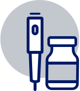Pen and vial icon