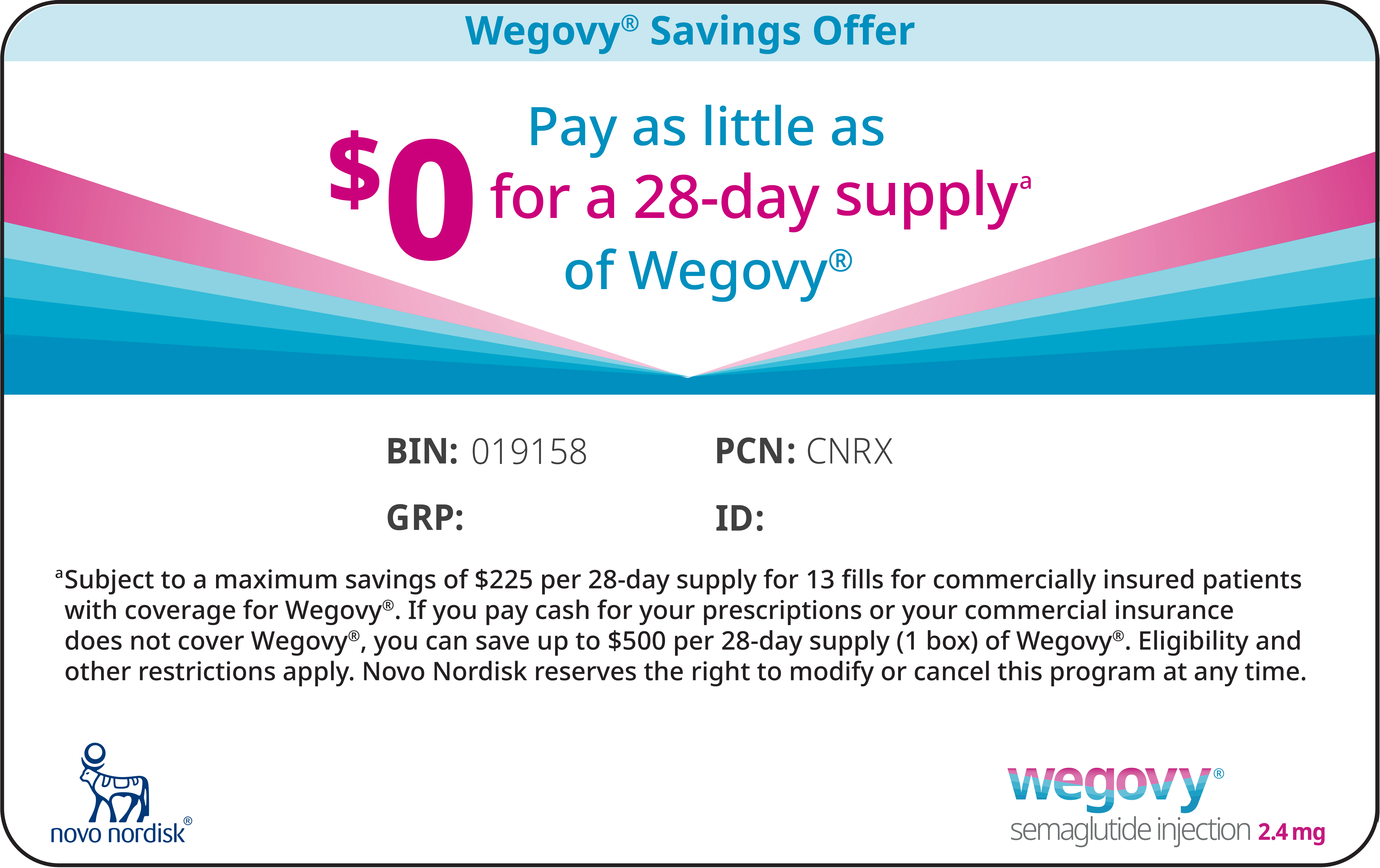 Wegovy® savings card