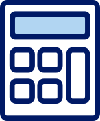 Blue calculator icon