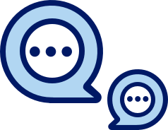 Two text bubble icons