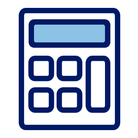 Blue calculator icon