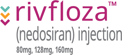 Rivfloza®&nbsp;(nedosiran) injection 80&nbsp;mg, 128&nbsp;mg, 160&nbsp;mg logo