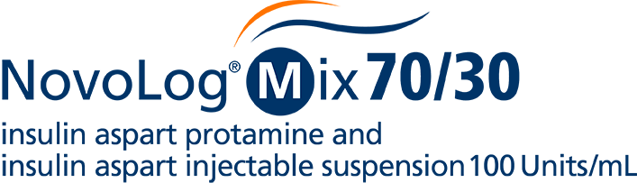 NovoLog® Mix 70/30 (insulin aspart protamine and insulin aspart) injectable suspension 100 U/mL logo