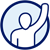   Person raising their arm icon