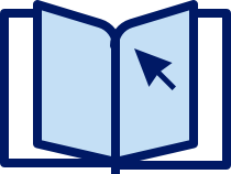 Book and cursor icon