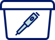 Safe disposal bin icon