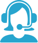 Woman wearing headset icon