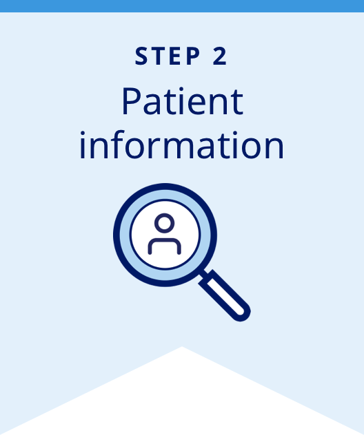 Step 2: Patient information banner