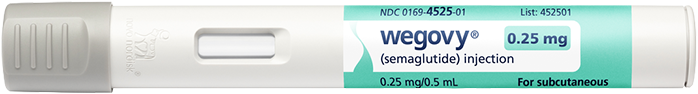 Wegovy® (semaglutide) injection 0.25 mg pen