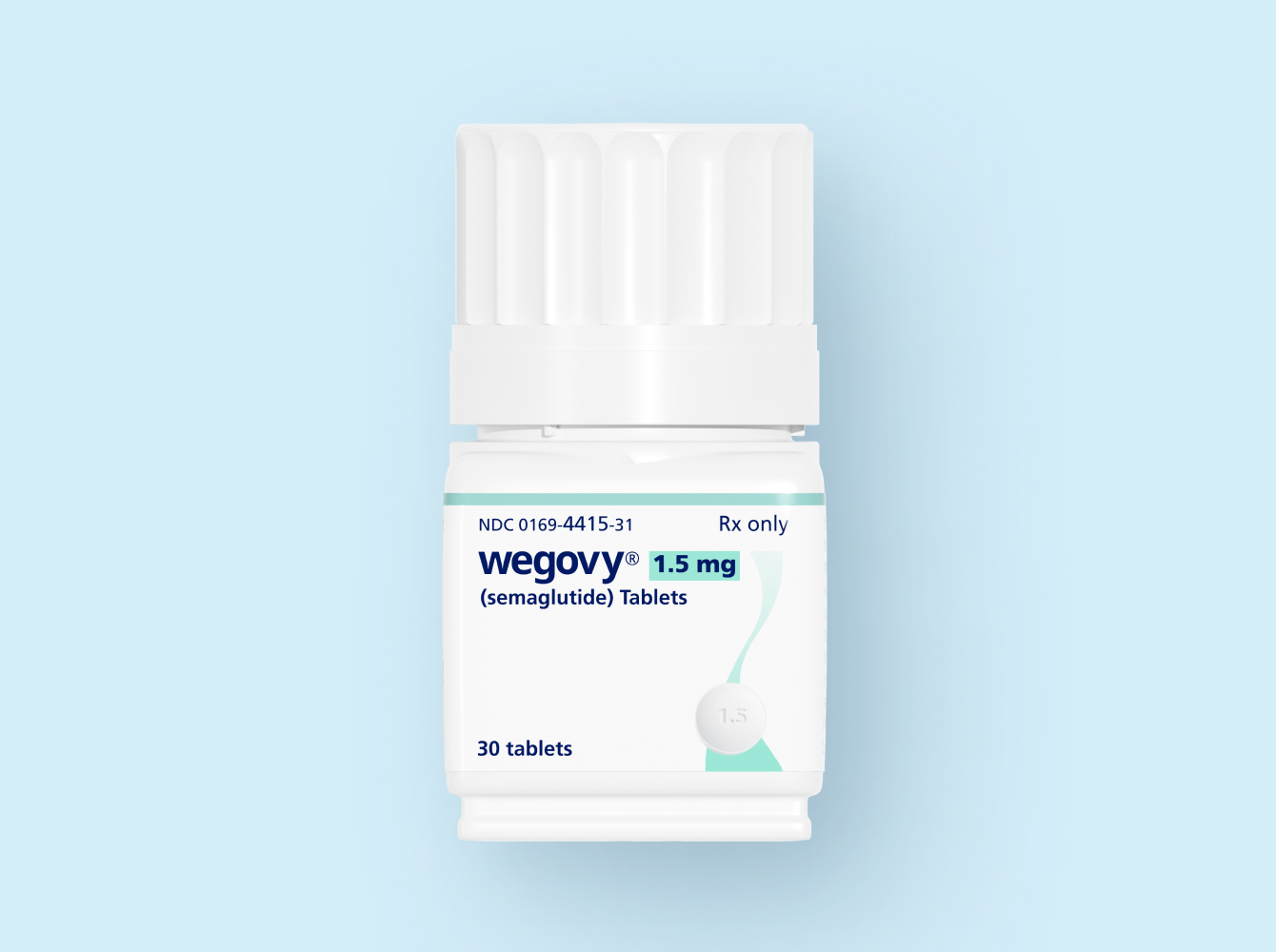Wegovy® (semaglutide) tablets bottle 