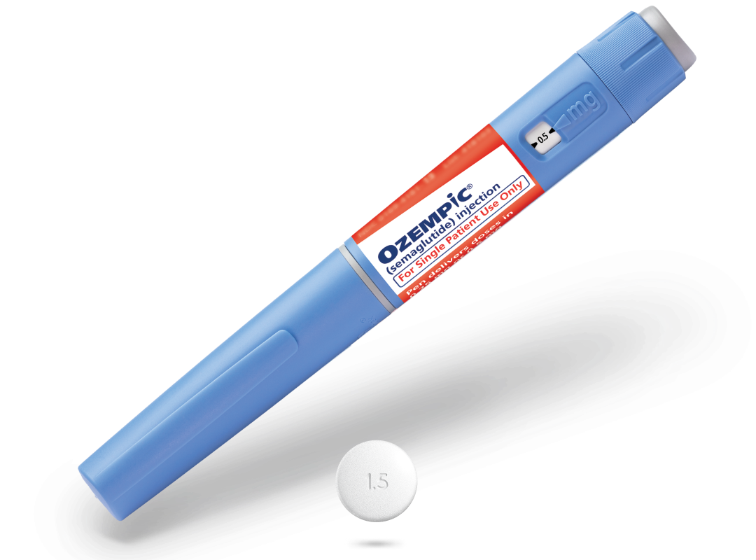 Ozempic® (semaglutide) injection 0.5 mg, 1 mg, or 2 mg, tablets 4 mg, 9 mg pen