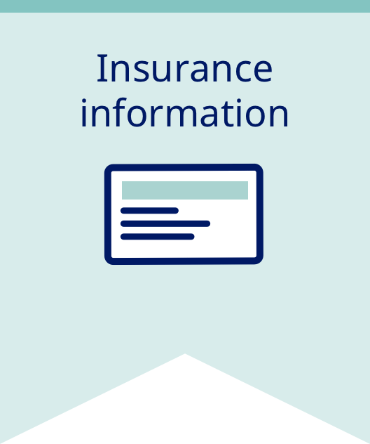 Insurance information banner with card icon