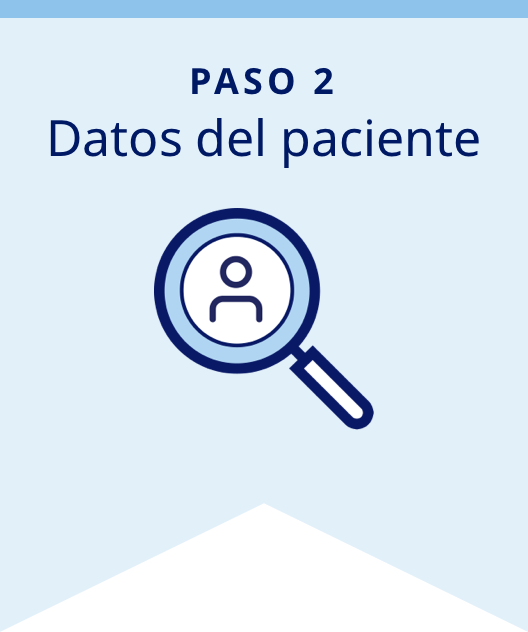 Paso 2: Datos del paciente
