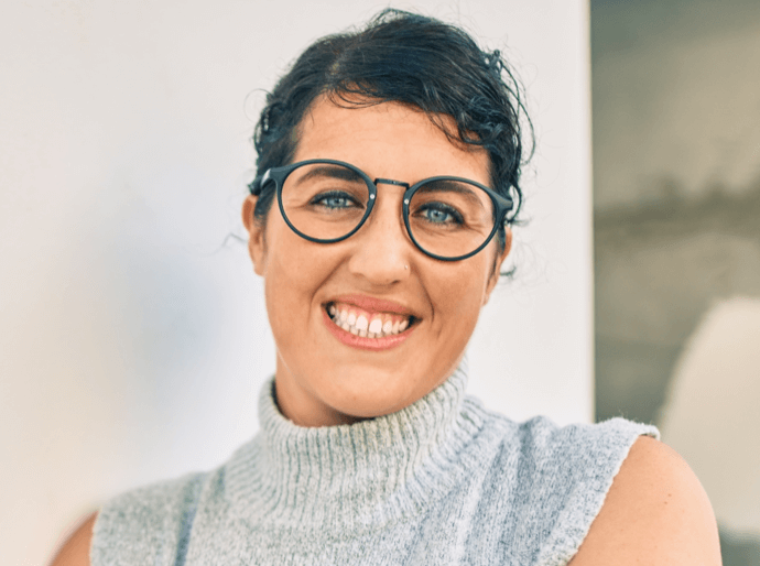 Woman smiling