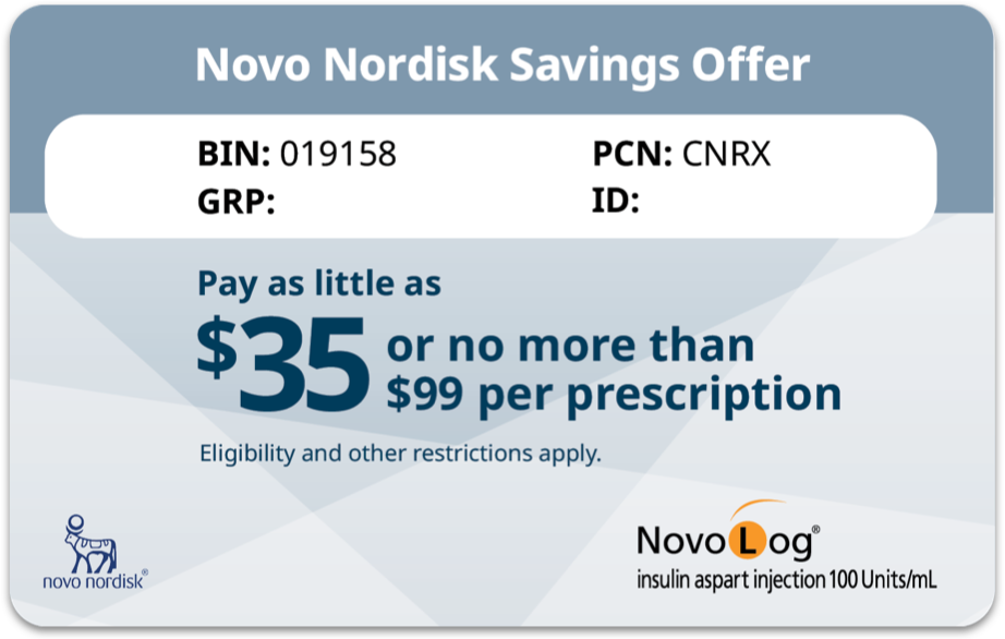 NovoLog® savings card
