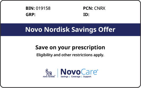Novo Nordisk savings offer card
