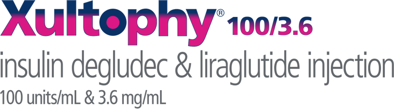 Xultophy® 100/3.6 (insulin degludec & liraglutide) injection 100 U/mL & 3.6mg/mL logo