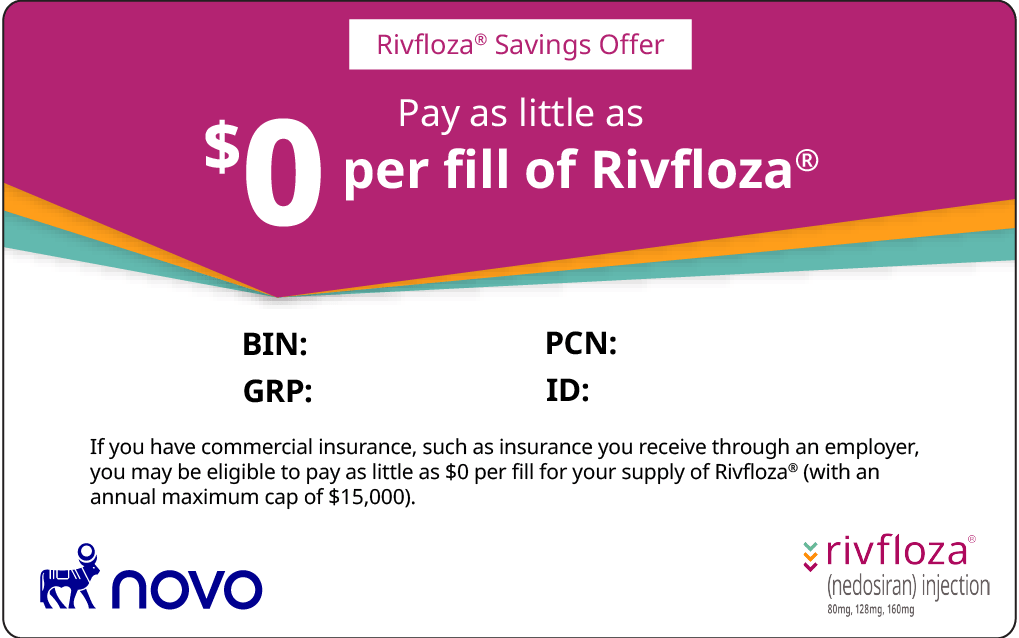 Rivfloza™ Savings Card