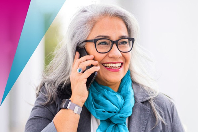 Woman talking on cell phone